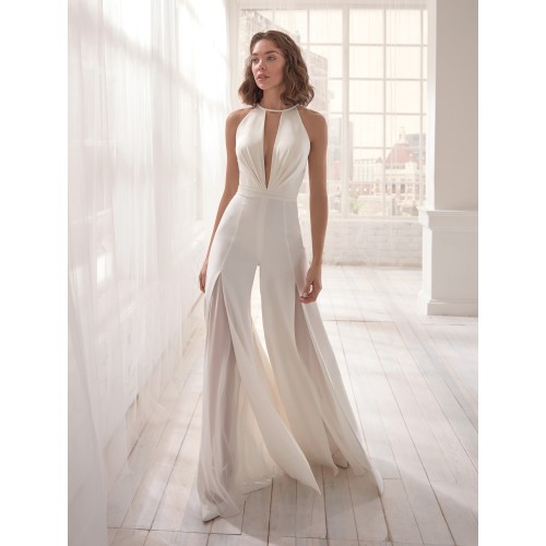 Sexy Deep V Halter Jumpsuit Casual Trousers