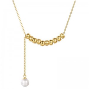 Year Of Birth S925 Silver Female Sliver Beads Perfect Pearl Chain Set