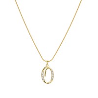 26 Creative Letters Simple Copper Zircon-laid Necklace