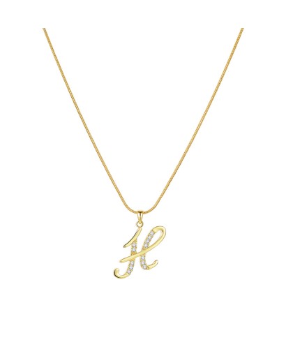 26 Creative Letters Simple Copper Zircon-laid Necklace