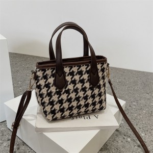 Fashion Hound stooth Shoulder Bags Portable Checkerboard Handbags All-match Messenger Bag Women Totes