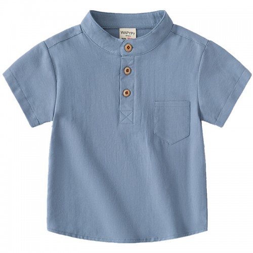 Boy V-neck Short Sleeve Shirt