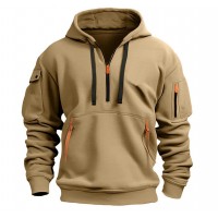 Cotton Dropped Shoulder Hooded Sweatshirt Men's Women's Plus Size Loose Pullover Fashion Sweatshirt