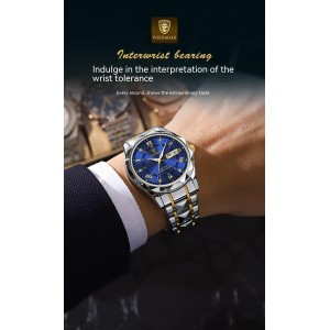 Men's Waterproof Double Calendar Luminous Quartz Watch