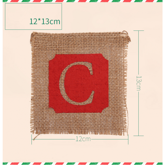 Merry Christmas Sackcloth Flag Christmas Banner Christmas Banner Decoration