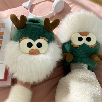 Cute Cartoon Christmas Deer Cotton Shoes