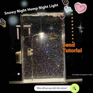 Magic Snowy Landscape Night Lights Small Street Decor Handmade