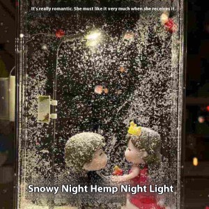 Magic Snowy Landscape Night Lights Small Street Decor Handmade