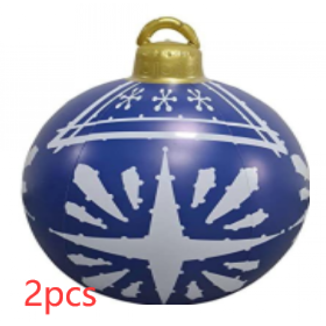 Christmas Ornament Ball Outdoor Pvc 60CM Inflatable Decorated Ball PVC Giant Big Large Balls Xmas Tree Decorations Toy Ball