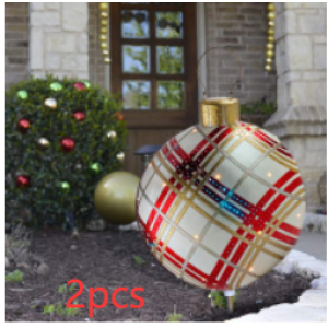 Christmas Ornament Ball Outdoor Pvc 60CM Inflatable Decorated Ball PVC Giant Big Large Balls Xmas Tree Decorations Toy Ball