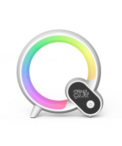Creative Q Light Analog Sunrise Digital Display Alarm Clock Bluetooth Audio Intelligent Wake-up Q Colorful Atmosphere Light