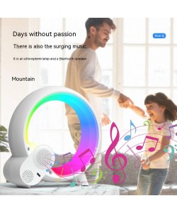 Creative Q Light Analog Sunrise Digital Display Alarm Clock Bluetooth Audio Intelligent Wake-up Q Colorful Atmosphere Light