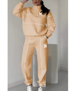 Women's Sweater Letter Long Sleeve Sports Suit