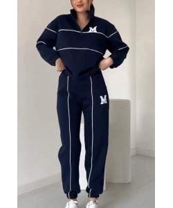 Women's Sweater Letter Long Sleeve Sports Suit