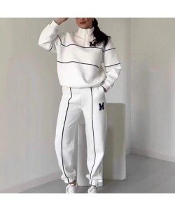Women's Sweater Letter Long Sleeve Sports Suit
