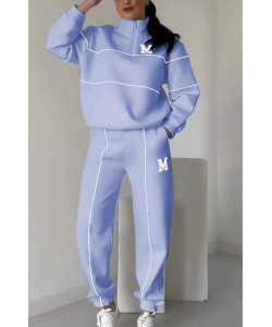 Women's Sweater Letter Long Sleeve Sports Suit
