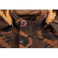 European Size Men's Fleece-lined Thick Mid-length Leather Coat Jackets Winter Fleece Thick Mens Hooded Coats Male Fashion Motorcycle Outwear