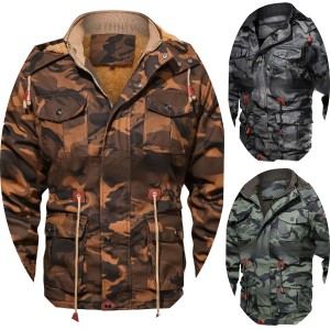 European Size Men's Fleece-lined Thick Mid-length Leather Coat Jackets Winter Fleece Thick Mens Hooded Coats Male Fashion Motorcycle Outwear