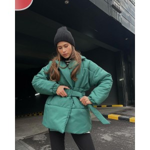 Winter Lapel Waisted Cotton Coat Fashion Solid Color Slim Overcoat Womens Clothing