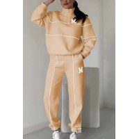 Womens 2 Piece Outfits Lounge Hoodless Pullover Sweatshirt Sweatsuit Sets Sweatshirt Baggy Fashion Sweatpants With Pockets