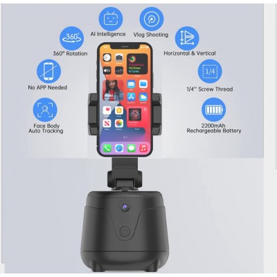 New Dual-axis Q8 Intelligent AI Face Recognition Automatic Mobile Phone Tracking Head Stabilizer
