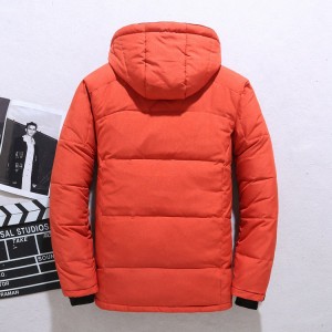 Outdoor Windproof Hooded Jacket Leisure Sports Coat With Pockets Warm Mens Clothing