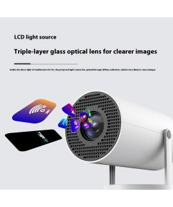 Portable Projector Small Straight Projector For Home Use 180 Degrees Projection Angle Automatic Focus Home Video Projector