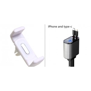 Metal Car Charger 100W Super Fast Charging Car Cigarette Lighter USB And TYPE-C Adapter