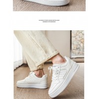 Leather Breathable Trendy White Shoes