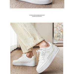 Leather Breathable Trendy White Shoes