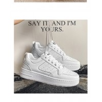 Leather Breathable Trendy White Shoes