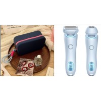 2 In 1 Hair Removal Epilator USB Rechargeable Trimmer Women Body Razor Face Leg Armpit Bikini Hand Pubic Shaver Hair Remover