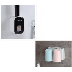 Wall Mounted Automatic Toothpaste Holder Bathroom Accessories Set Dispenser