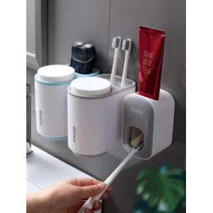 Wall Mounted Automatic Toothpaste Holder Bathroom Accessories Set Dispenser
