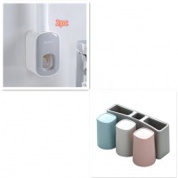 Wall Mounted Automatic Toothpaste Holder Bathroom Accessories Set Dispenser