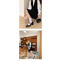 Square Toe Chunky Heel Buckle Mid-heel High Heel Women's Shoes