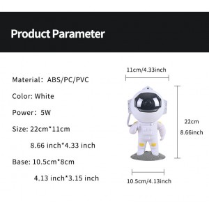 Galaxy Star Projector Starry Sky Night Light Astronaut Lamp Home Room Decor Decoration Bedroom Decorative Luminaires Gift