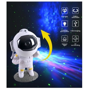 Galaxy Star Projector Starry Sky Night Light Astronaut Lamp Home Room Decor Decoration Bedroom Decorative Luminaires Gift