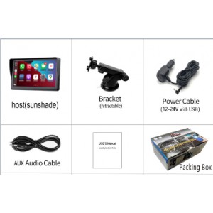 7 IPS Car Smart Screen Wireless Carplay Auto Mobile Phone Projection Screen Navigation