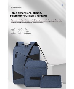 New Business  Trip Computer Backpack Men's Three-piece Set