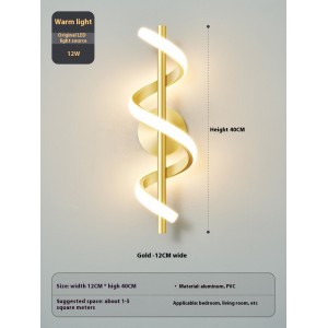 Bedroom Bedside Wall Lamp Creative Minimalist Spiral Corridor Aisle Hallway Lamp
