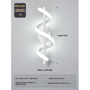 Bedroom Bedside Wall Lamp Creative Minimalist Spiral Corridor Aisle Hallway Lamp