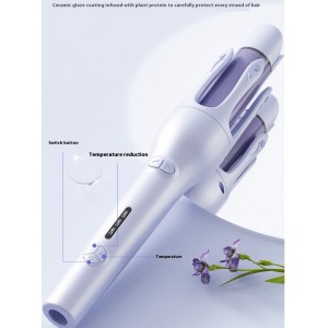 New 2 In 1 Automatic Hair Curler Straightener Negative Ion Electric Ceramic Fast Heating Rotating Magic Curler