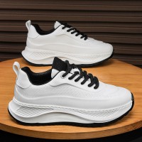 Men's Thick-soled Sports Shoes Casual Breathable Sneakers Lace-up