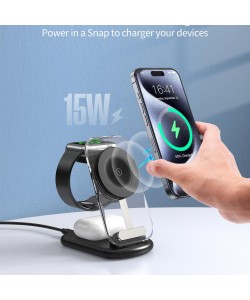 Transparent Folding Magnetic Three-in-one Wireless Charger
