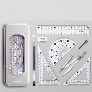 Compasses Set Student Triangular Plate