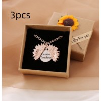 You Are My Sunshine Sunflower Necklace Women Men