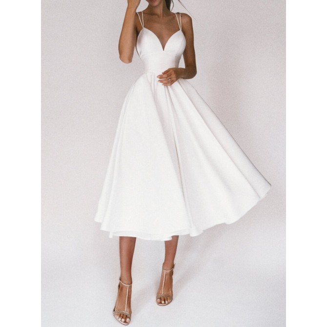 Sexy V-neck Suspender Dress Summer Fashion A-Line Long Dresses For Women