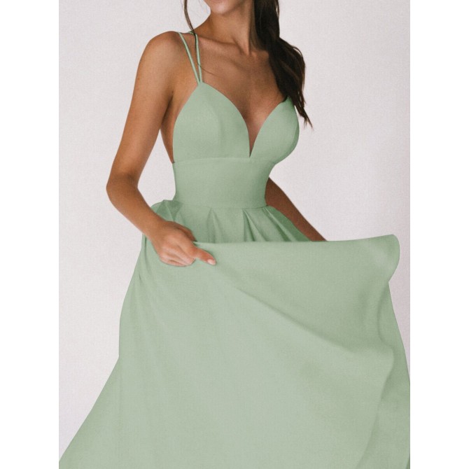 Sexy V-neck Suspender Dress Summer Fashion A-Line Long Dresses For Women