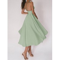 Sexy V-neck Suspender Dress Summer Fashion A-Line Long Dresses For Women